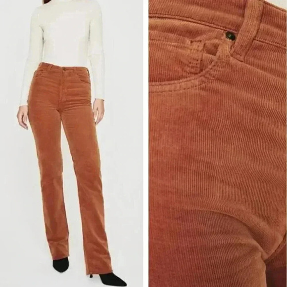 NEW AG Adriano Goldschmied Alexxis Boot High-Rise Vintage Corduroy Jeans Canyon - Picture 1 of 9
